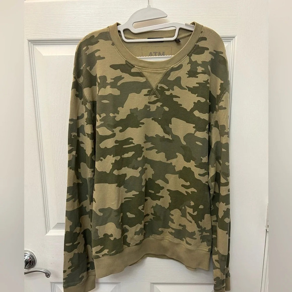 ATM Anthony Thomas Melillo Men's Pique Camo Sweatshirt XL - Picture 2 of 6